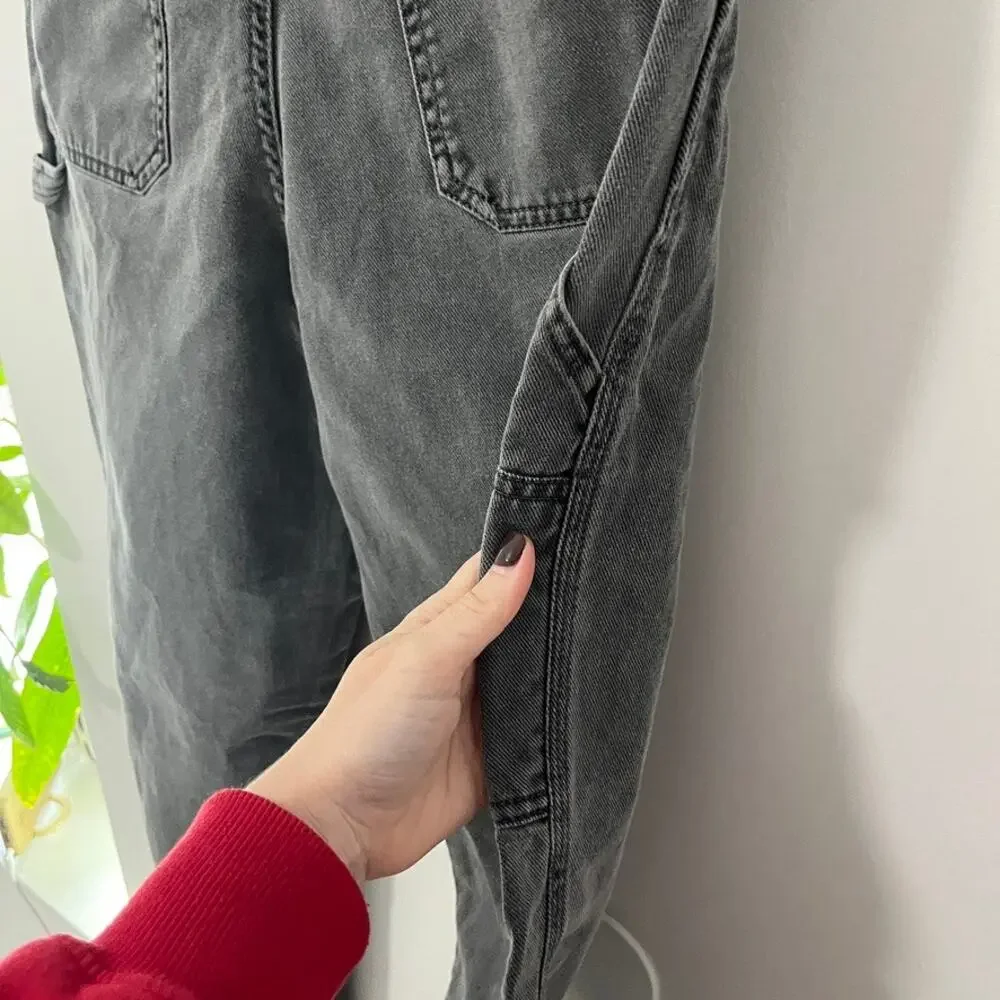 Aritzia Tna Gray Cargo Relaxed Fit Baggy Jeans Size 10t